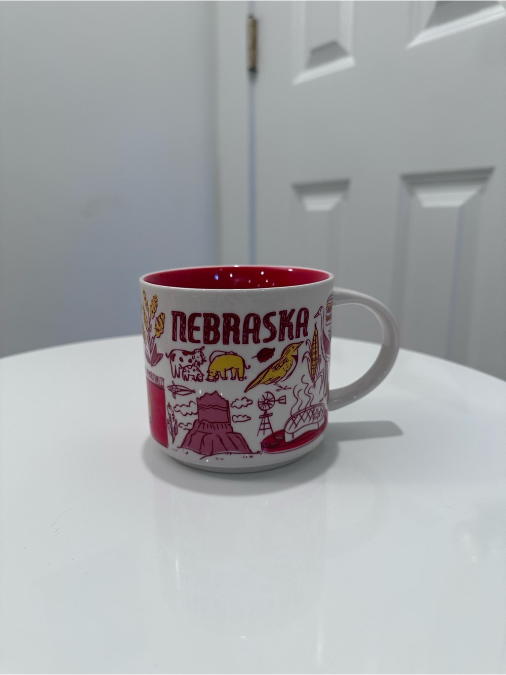 Starbucks Nebraska Been There Series 14 oz Mug 2018 Red White Collectible